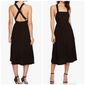 Rachel Pally Womens Linen Lian Dress Black Size M